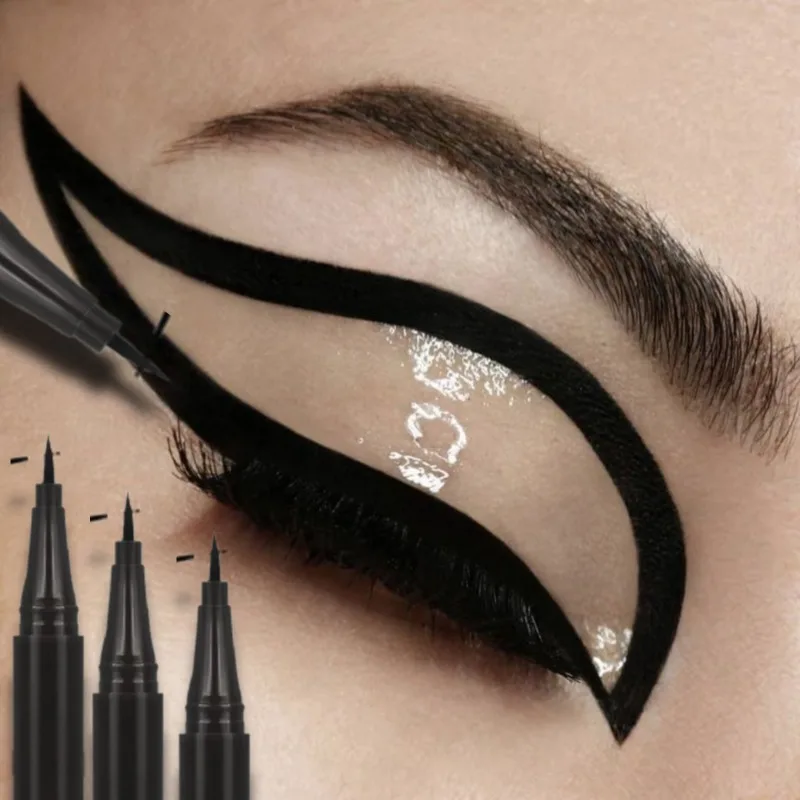 Liquid Eyeliner Makeup for Women Quick Ultra-thin Waterproof Dry Smooth Eye Liner Long Last Lower Eyelash Pen Cosmetics