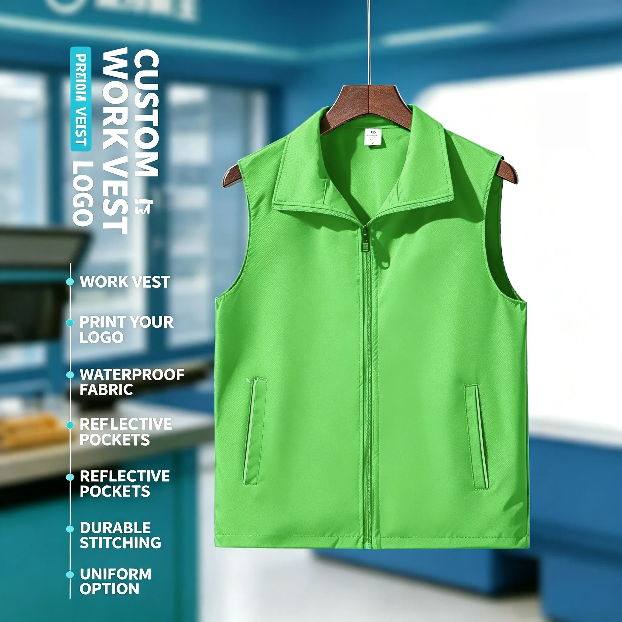2026 Volunteer Vests Printing LOGO Public Welfare activities Vests team uniforms for Educational and Aports Organizations.
