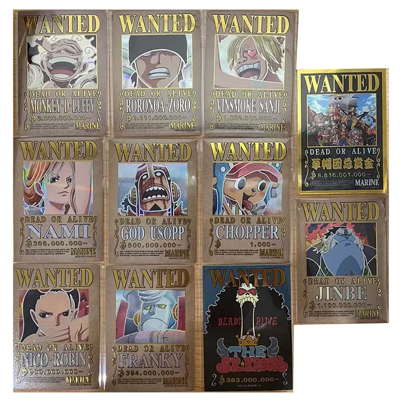 Anime ONE PIECE Rare Metal Cards Luffy Shanks Law Buggy Kid Teach Newgate Toys for boys Collectible Cards Birthday Present