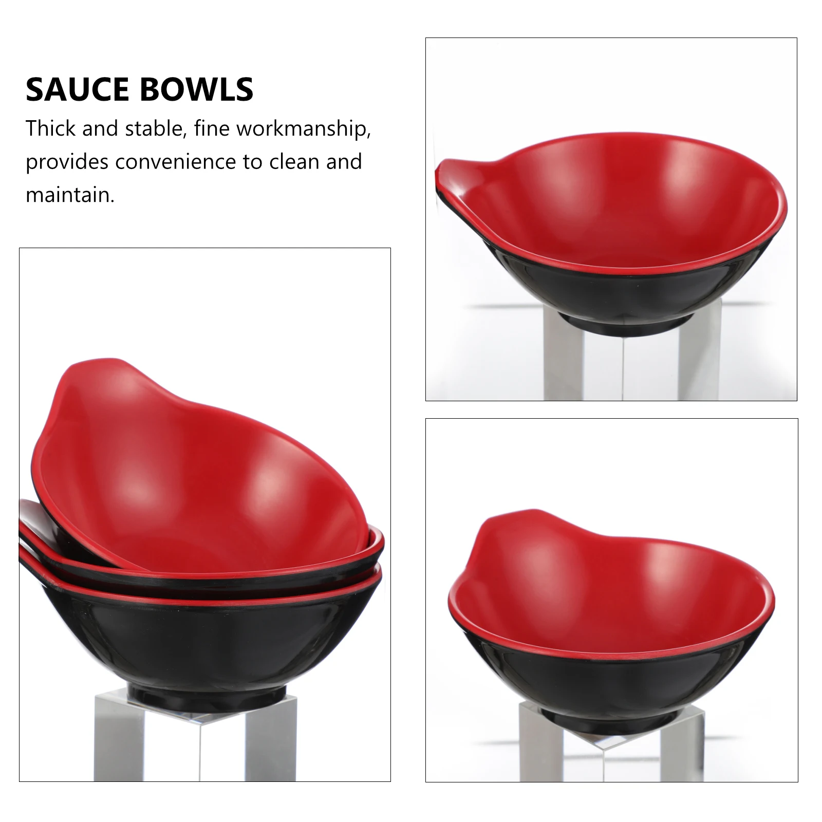 Cuenco de arroz para salsa de melamina, recipiente grueso para condimentos de calidad alimentaria, utensilios de cocina para el hogar para fiesta, barbacoa, microondas, 3 uds.