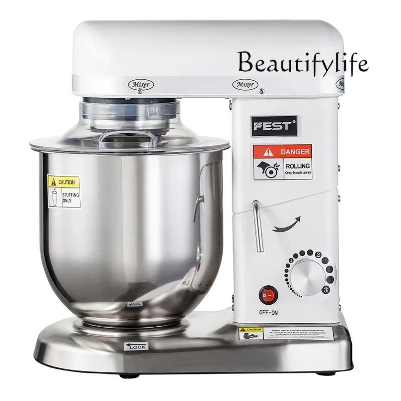 

Commercial chef machine 7 liters automatic dough kneading machine cream whipping fresh milk cover mixer