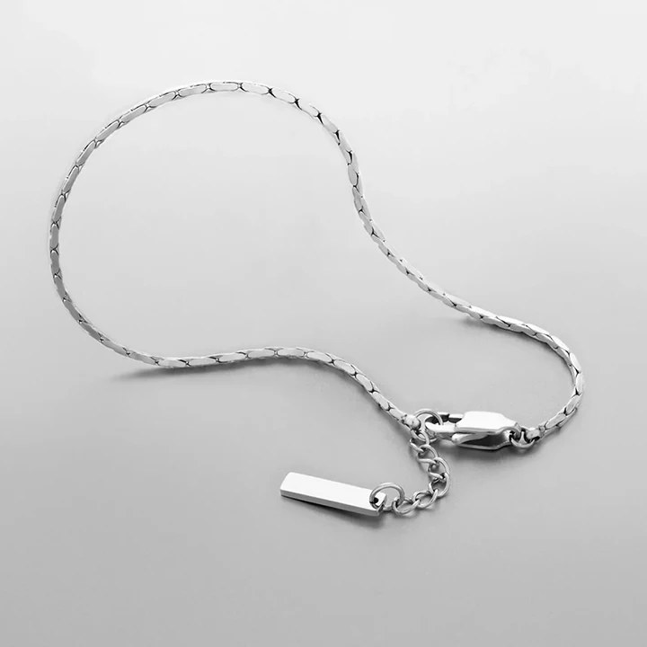 EMANCO Wire Chain Bracelet Fashion Trend New Personalized Men's White Gold Bracelet Non-Fading Color Wholesale Jewelry