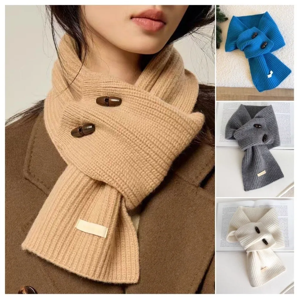 

New Windproof Neck Warmer Coldproof Warm Knitted Scarf Versatile Knitted Fake Collar Outdoor Sports