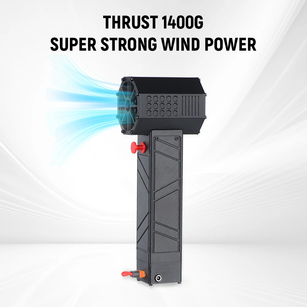 Violent Turbo Fan 64mm Brushless Motor 1400g Thrust Electric Strong Dust Blower 12 Blade Handheld Turbo Jet Fan 8000mAh Recharge