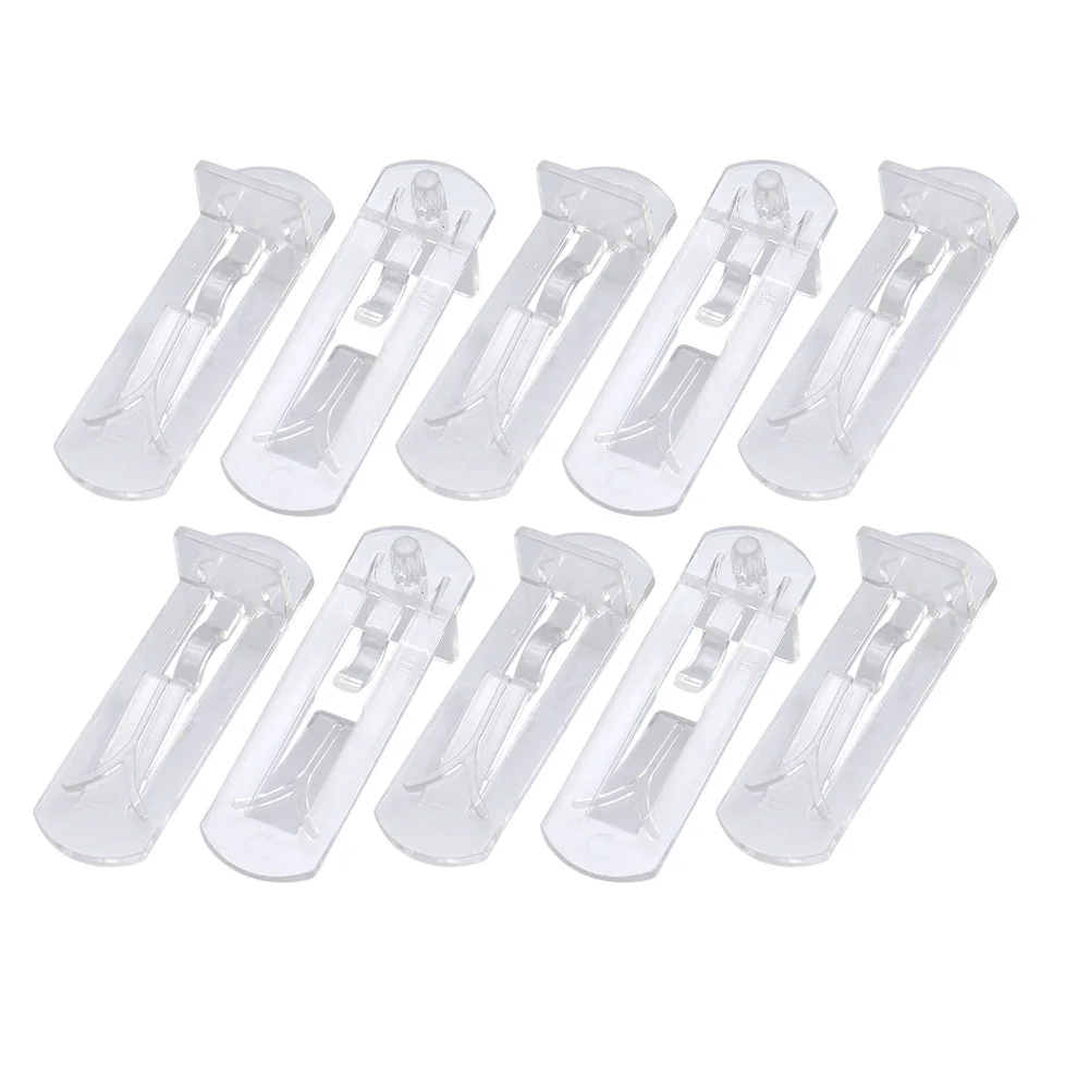10pcs Clear Self-Locking Plastic Shelf Support Pegs For Bookcase Cabinet Wardrobe Furniture Hardware