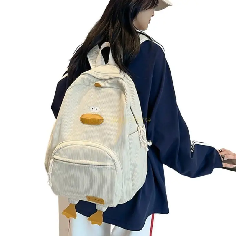 Bolsa libro libros mochila caricatura X90d para chicas adolescentes, bolso laptop pana mujer Viajes