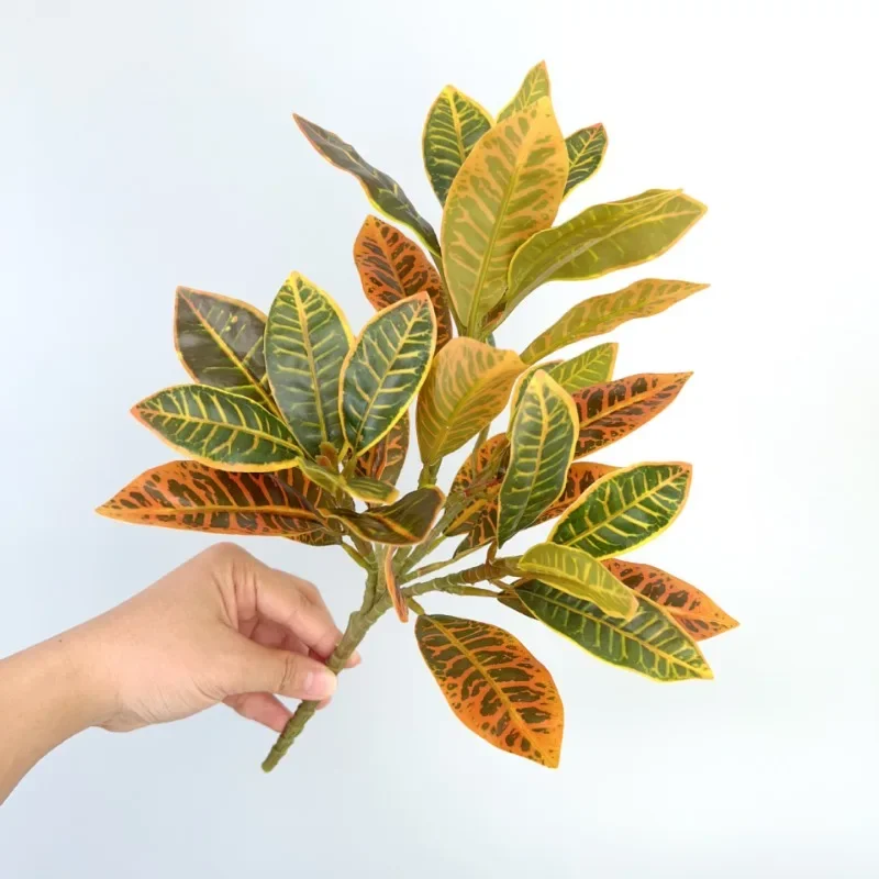 Artificial Color Changing Wood Leaf,Artificial Plant Home Decoration, Short Branch Ferns Can Green Plant Bonsai Background Wall