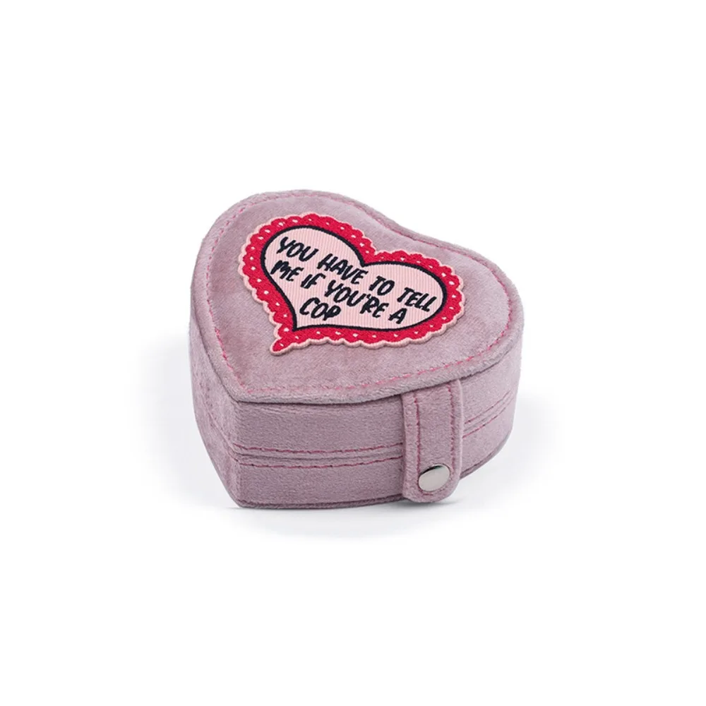 Denim Heart Jewelry Packing Bag Mini Multi-function Earring Storage Case Necklaces Bracelets Organizer Jewelry Display Holder