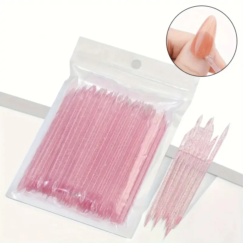 Nagelhautschieber für Nagelkunst, wiederverwendbar, doppelseitiger Kristallstab, professionelles Werkzeug zur Nagelhautentfernung, Maniküre-Nagelzubehör – Detail 6
