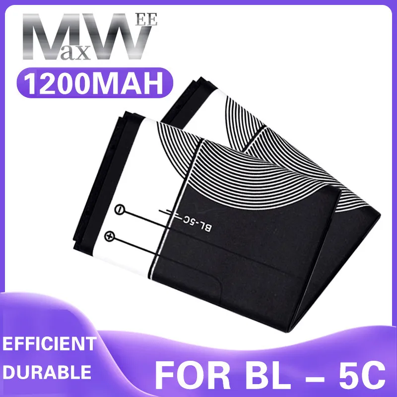 Bateria 3.7 mAh 1200 V BL-5C BL5C BL 5C Recarregável Baterias Para Nokia 2112 2118 2255 2270 2280 2300 2600 2610 3125 3230 pcs 1