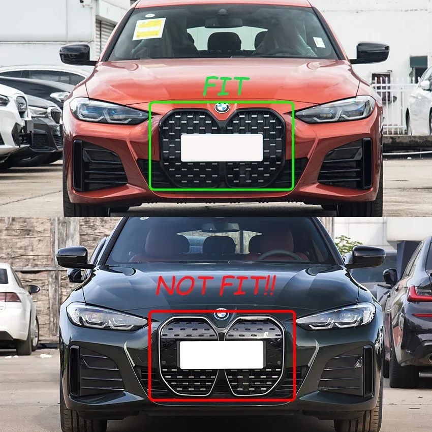 Car Front Racing Grille Center Grille Upper Bumper Grilles Fit For BMW 4 Series G26 4-Door Gran Coupe 2021-2024 Facelift Kits