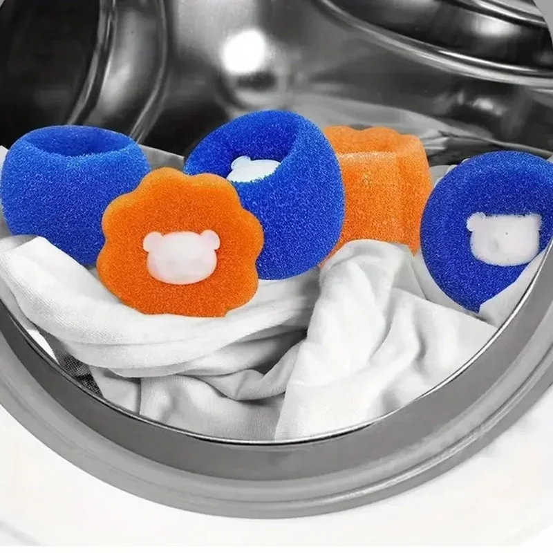 Washing Machine Bear Cleaning BallsPet Hair Remover Reusable Ball Laundry Washing Machine Filter Wool sticker cat Hair Remover P