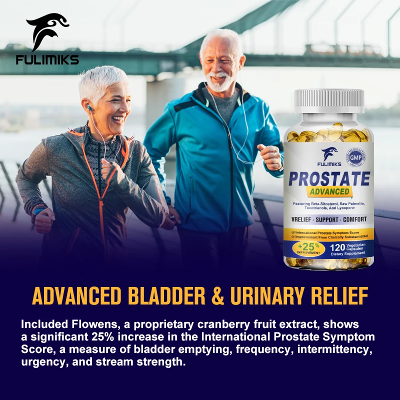 Prostate Advanced, Health Supplement for Men for Reducing Nighttime Bathroom Trips, Bladder & Urinary Relief