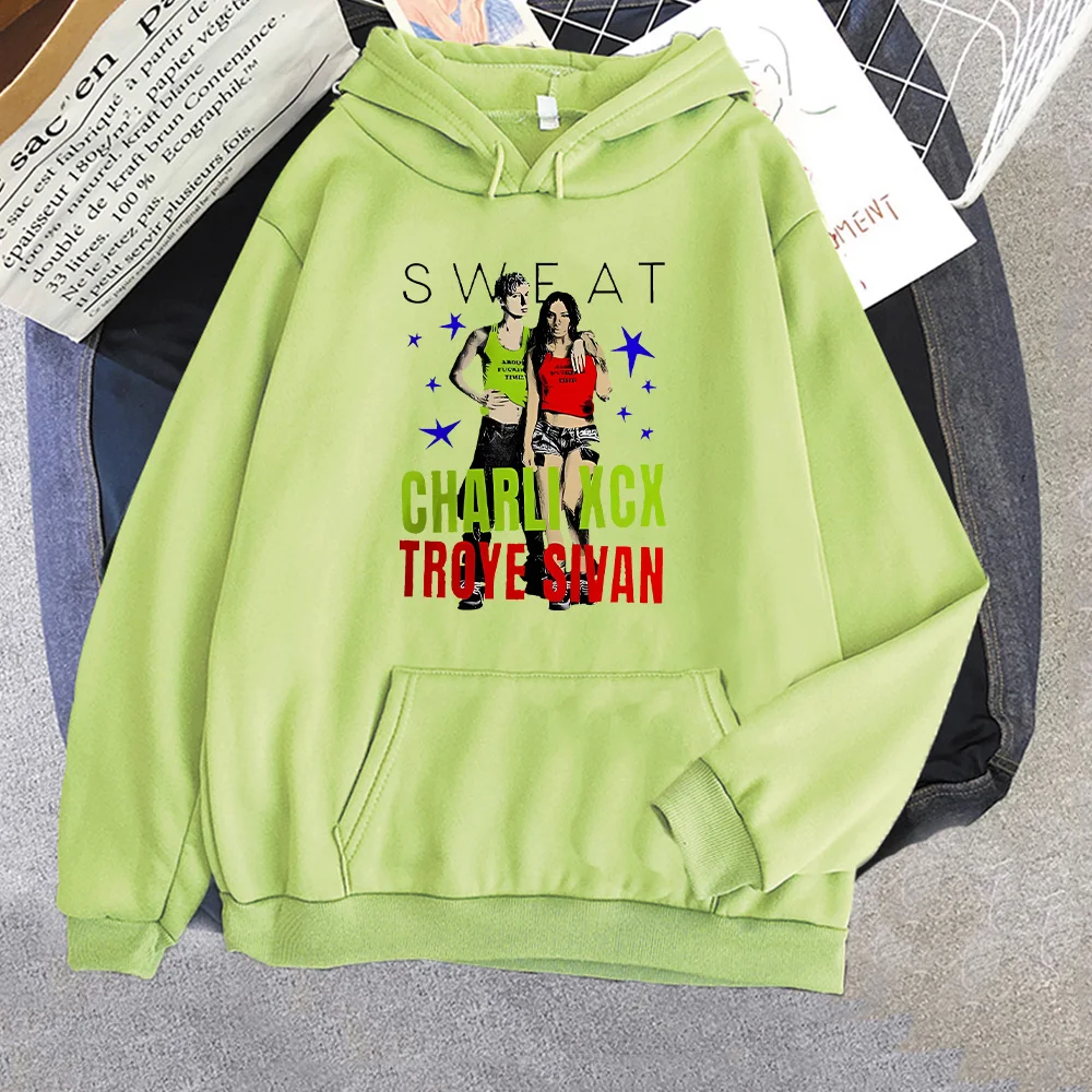 Charli XCX and Troye Sivan Hoodie Sweat Tour North American 2024 Sweatshirt Vintage Design Fan Classic Pullovers High Street Top