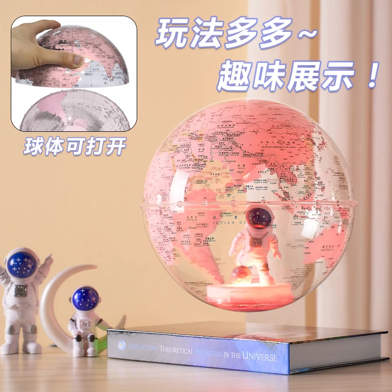 Globo trasparente a levitazione magnetica