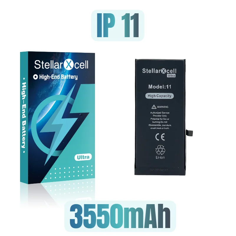 StellarXcell Ultra-Hochleistungsakku 7037 TI für iPhone 7 8 X XR XRMAX XS 11 12pro 13mini 14plus 15proMAX mit kostenlosen Werkzeugen 3
