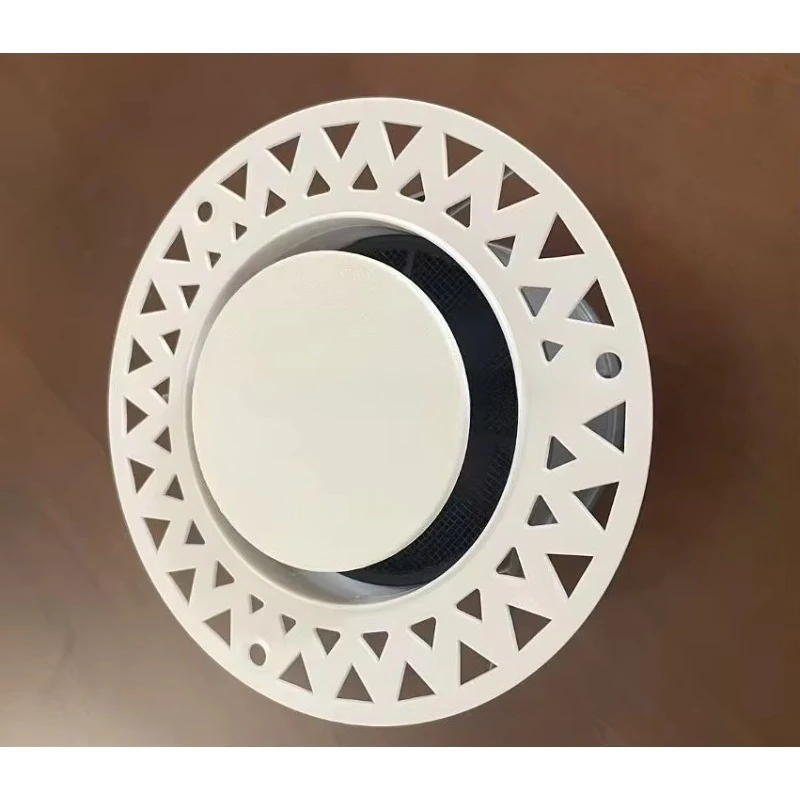 

Adjustable HVAC System Round Removable ABS Diffuser Plastic Calmness Frameless Recessed Fresh Vent