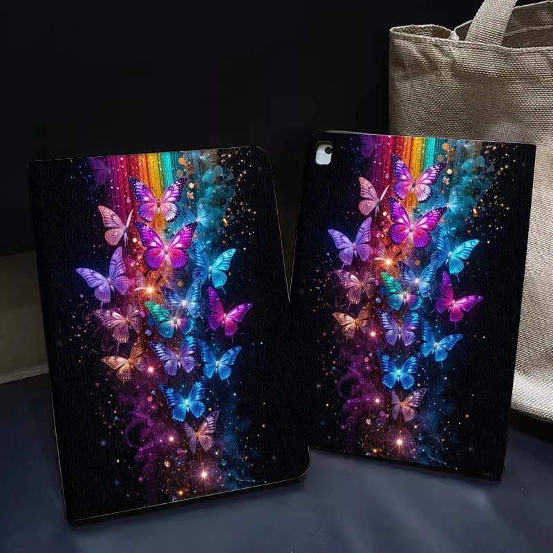 

Colorful Beautiful Butterfly Gift Tablet Case For Apple iPad Air Pro mini 1 2 3 4 5 6 7 8 9 11 M2 M3 M5 M4 5th 6th 7th 10th 11th