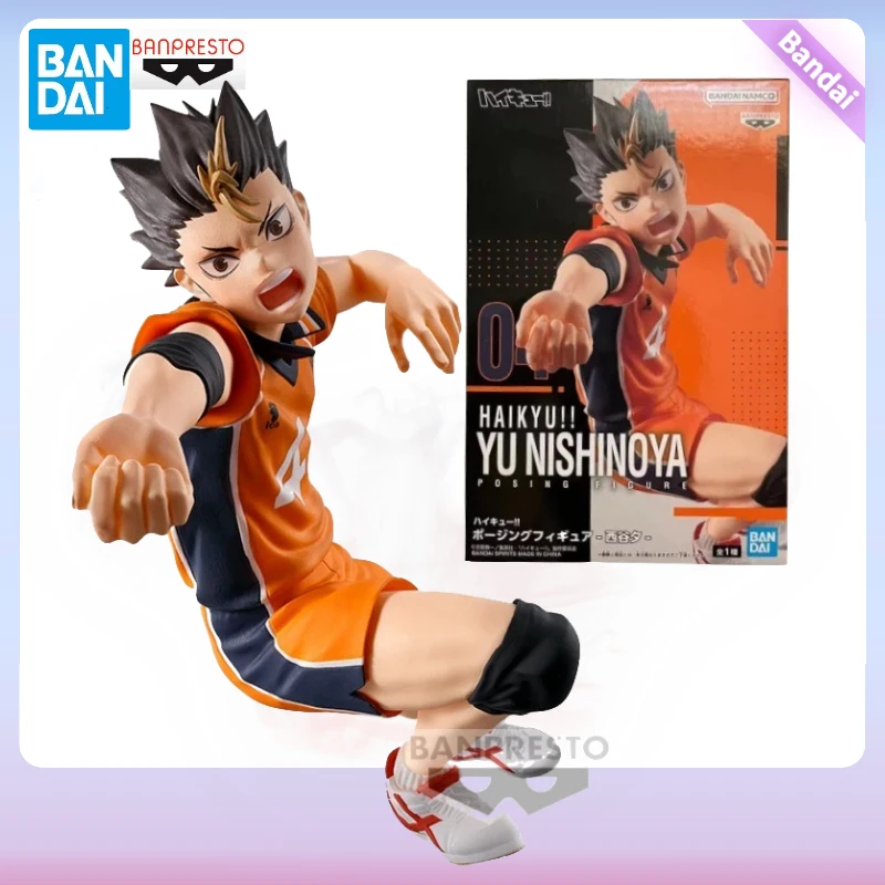 ¡En stock BB Original Bandai BANPRESTO Posando Figura Haikyuu!! Yu Nishinoya Anime juguete regalo modelo colección Hobby