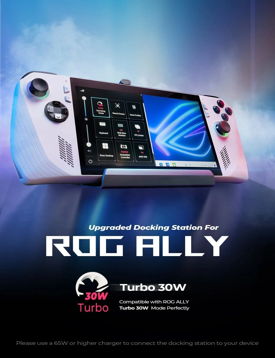 Imagem -05 - Docking Station para Rog Ally X4k @ 60hz Porta de Carregamento 100w Suporte Modo 30w Gigabit Ethernet Ajuste para Rog Ally x Rog13-in-1