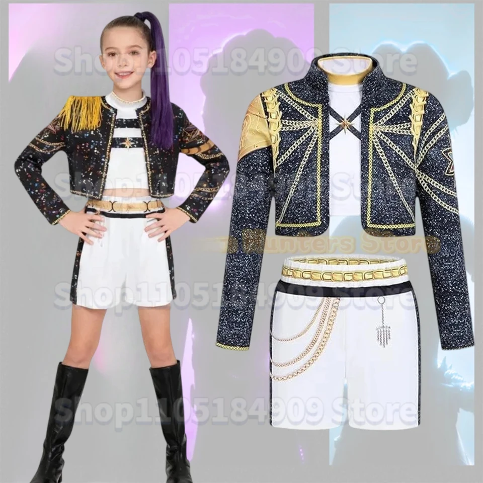 Disfraz De Cosplay De K-pop Para Niñas – Estilo Cantante Pop, Chaqueta Y Pantalón Corto, Tallas 3-12 Años, Para Fiestas Y Carnaval