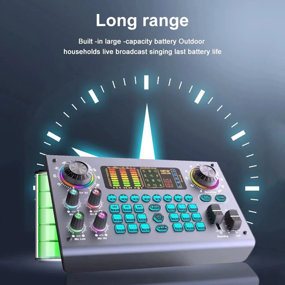 

B21B Professional Podcast Live Sound Card DJ Mixer Audio Mixer Equipment For PC Recording Singing Streaming Gaming