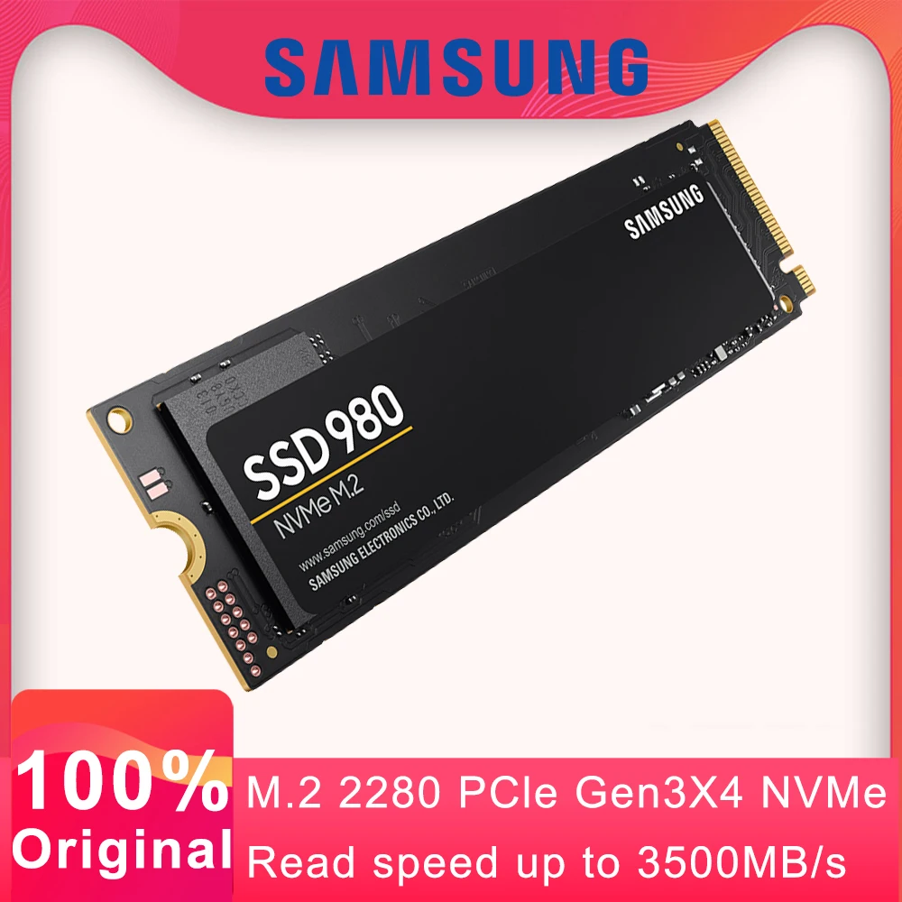 SAMSUNG 980 SSD NVMe 500G 1TB PCIe 3.0 X4 Read 3500MB/S M.2 2280 Disk Drives for Laptop Mini PC Notebook Gaming Computer Macbook