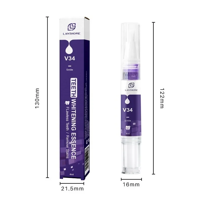 Purple Teeth Whitening Toothpaste Color Correction Essence Teeth Cleaner Pen Smoke Stain Whitening Teeth Refreshing Mousse New