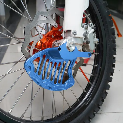 Imagen 2 del producto Para 2018-2021 Husqvarna TE 300 TX FX 125 150 250 350 450 501 FE 2022 2023 CNC Protector de disco de freno delantero trasero de motocicleta