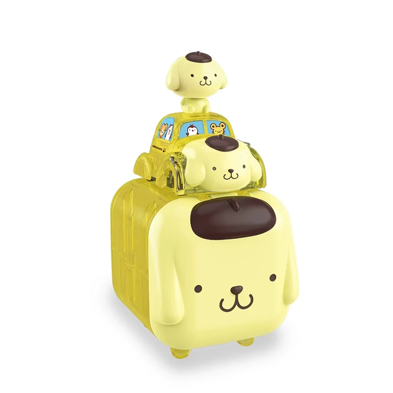 Sanrio Riding Family 헬로 키티 쿠로미 멜로디 자동차 만화 캐릭터 수제 장식품 어린이 장난감 생일 선물