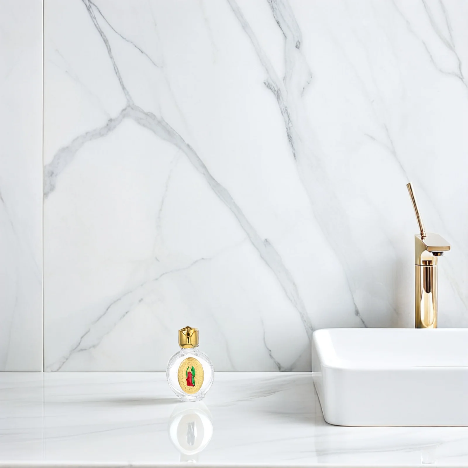 

6Pcs Holy Water Bottles 15ml Embossed Crystal Glass Mini Portable Religious Containers for Baptism Communion Wedding