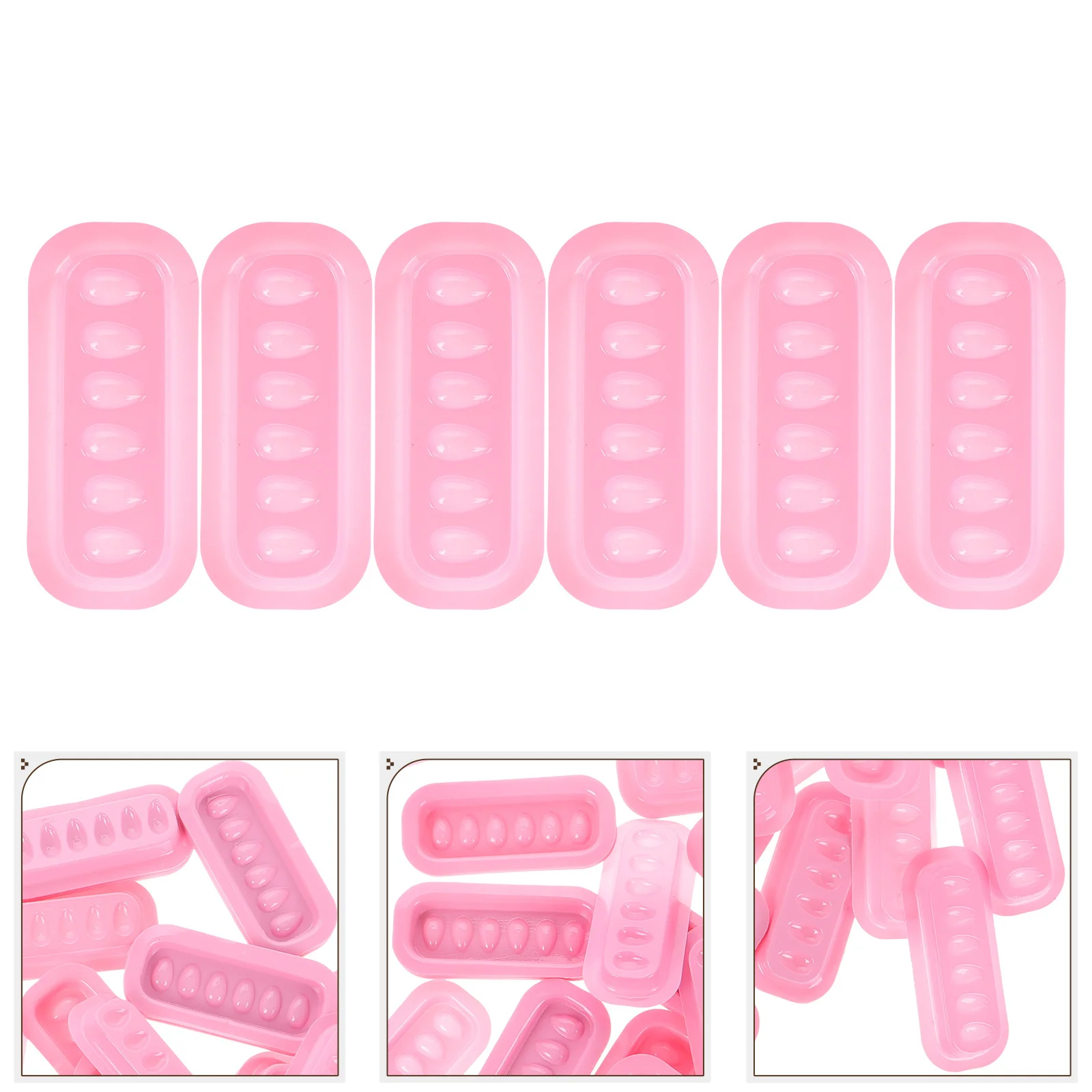 100개 속눈썹 접착제 컵 홀더 플라스틱 인조 속눈썹 트레이 속눈썹 연장 도구 미용실 용품