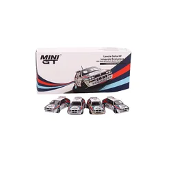 TSM MINI GT Limited Edition 1:64 Lancia four-car set DeltaHF alloy car model, boys' toys adult collection pieces room decoration