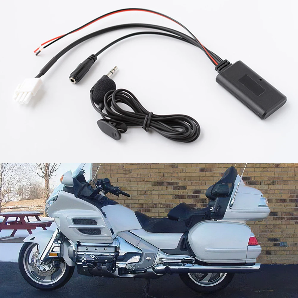 

1 Set Audio Cable 3 Pin AUX Audio Cable Adaptor Bluetooth 5.0 Version Music Player For Honda Gold Wing GL1800 5-12V