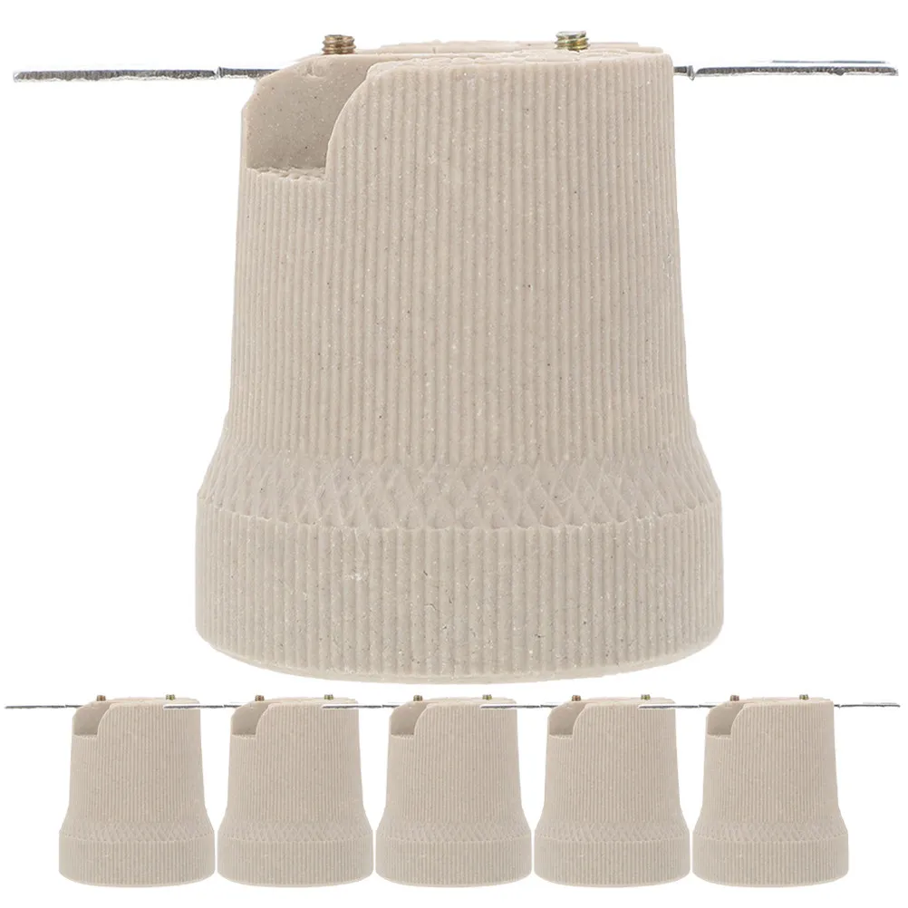 

Набор из 6 керамических патронов E27 в индустриальном стиле, круглые, с резьбовым креплением, для лампочек, для самостоятельной сборки подвесных, потолочных и настенных светильников