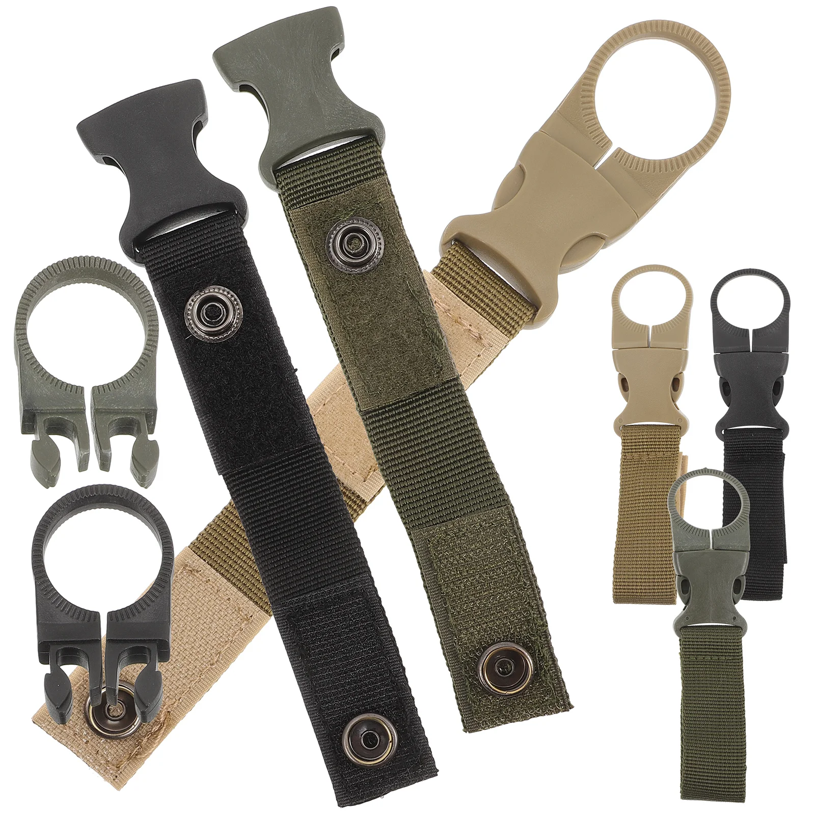 

6 Pcs Water Bottle Holder Climbing Carabiner Carrying Buckle Sports Belt Buckles Carrier Kettles Outdoor Nylon Clip Strap