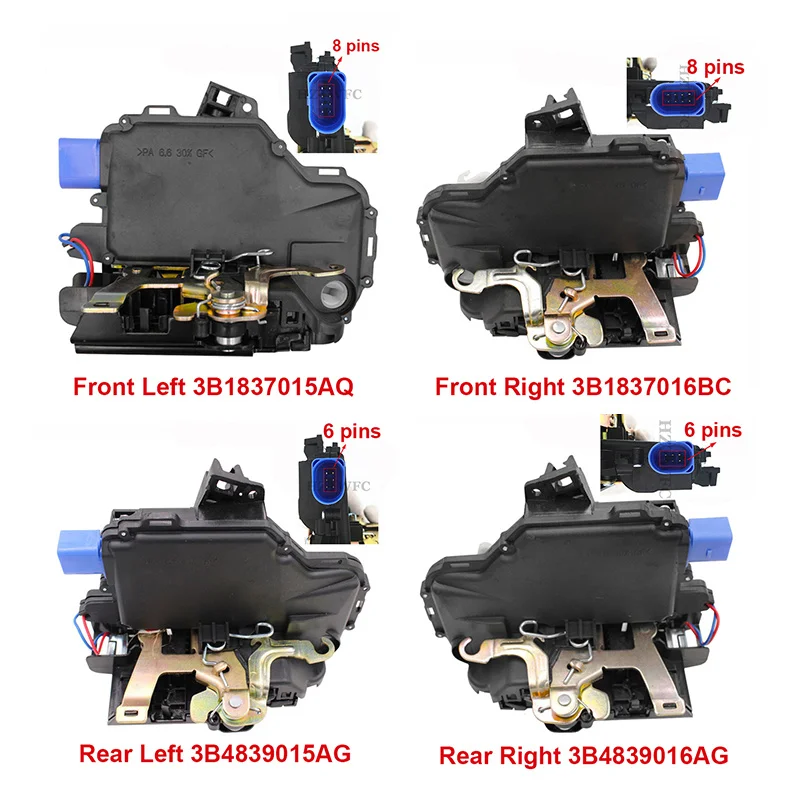 Door Lock Actuator Front Rear Left Right FOR VW MK5 T5 POLO SKODA FABIA ROOMSTER 3B1837015AQ 3B1837016BC 3B4839015AG 3B4839016AG