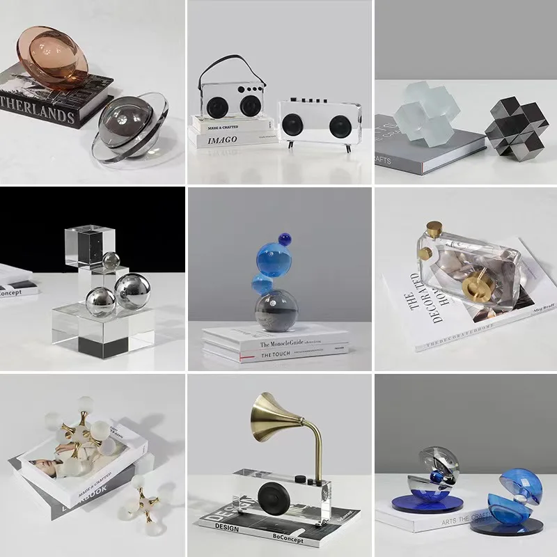 

Modern Luxury Simple Crystal Camera Ornaments Living Room Model Room decor Wine Cabinet Desktop Furnishing Crafts Birthday Gifts