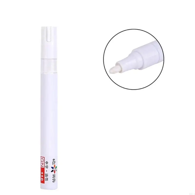 D0UA 6 PCS 페인트 펜 방수 마커 펜 오일 기반 페인트 펜 락 스톤 플라스틱 유리를위한 빠른 건조 영구 마커