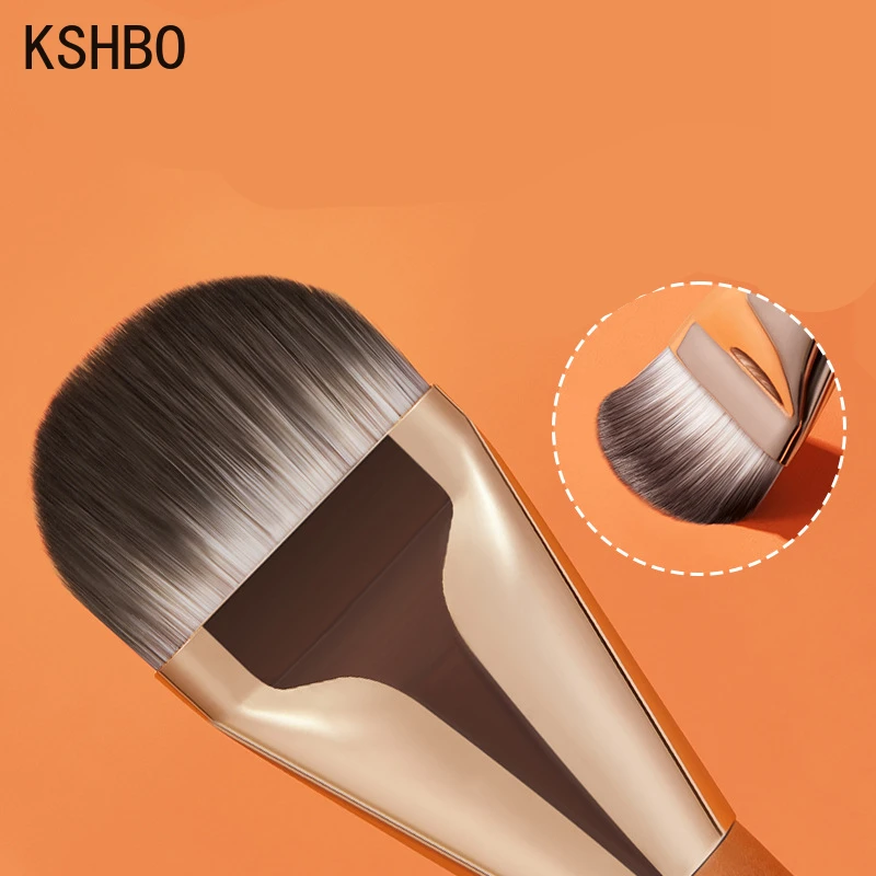 KSHBO Makeup Brushes Professional Brush Tongue Shaped Liquid Foundation Concealer Brush Women Face Base Makeup Beauty Tools