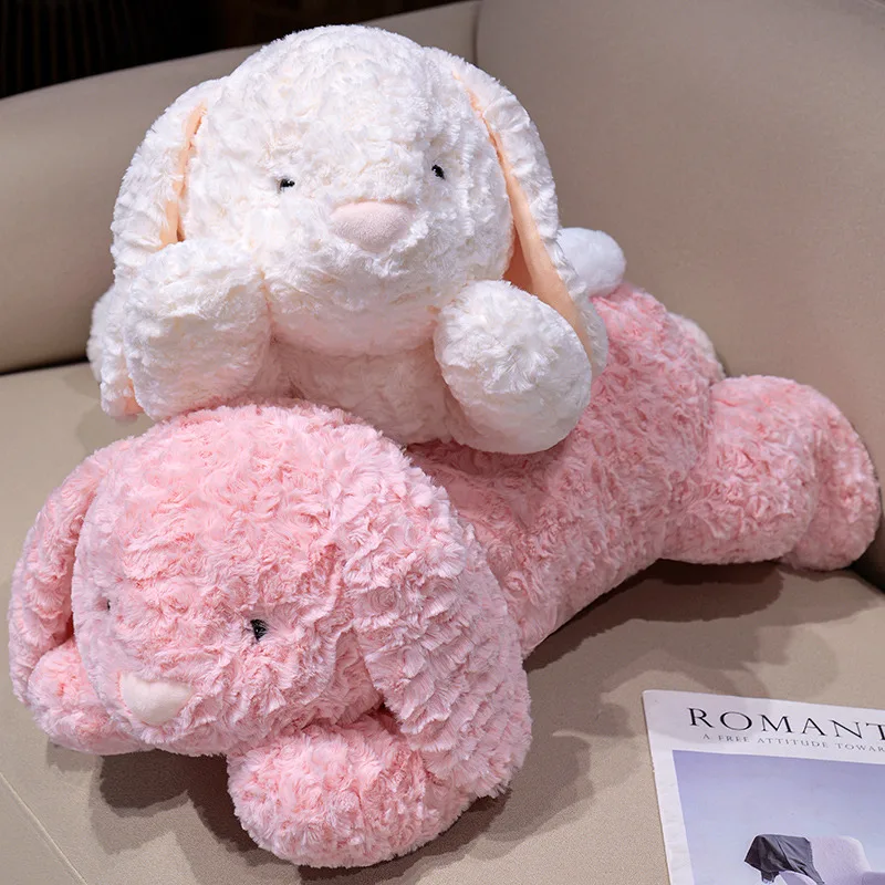 

Big Size Lying Prone Rabbit Plush Toys Cozy Fluffy Cartoon Bunny Doll Lovely Kids Sleeping Hugging Animal Doll Cute Xmas Gift