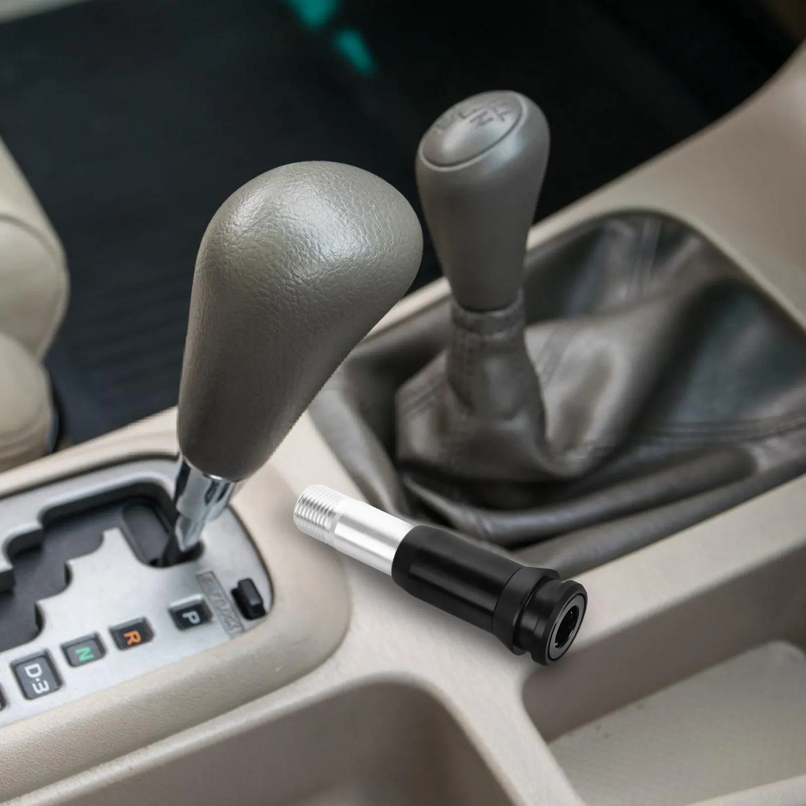 

Black Universal Shift Knob Adapter Base Shifter Adapter Rubber Bushings Automatic Gear Shift Knob Conversion Kit for Manual to