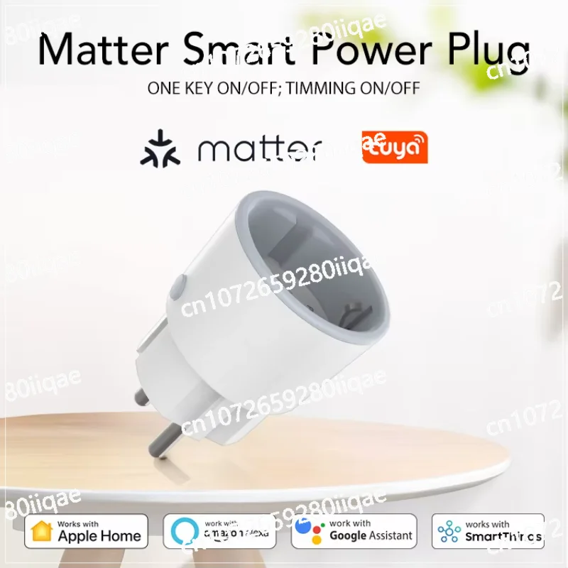 Matter WiFi European Union Smart Plug with Power Meter