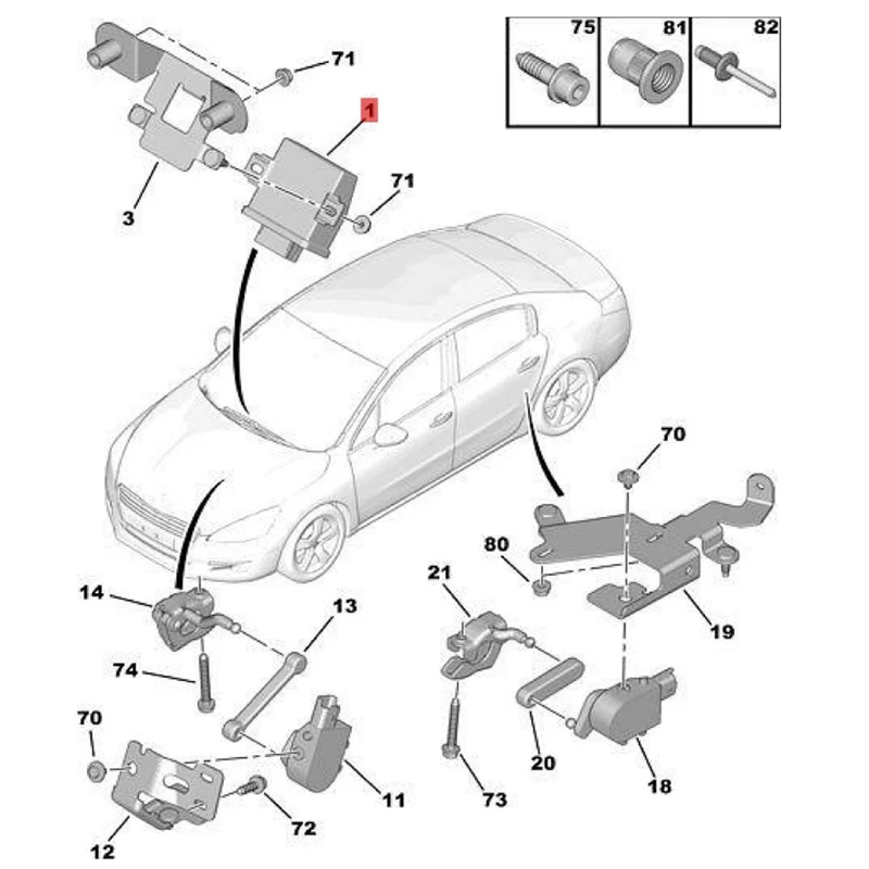 9810565580 Car Headlight Control Wooden Block Headlight Electronic Controller Electronic Module Replacement For Peugeot 508