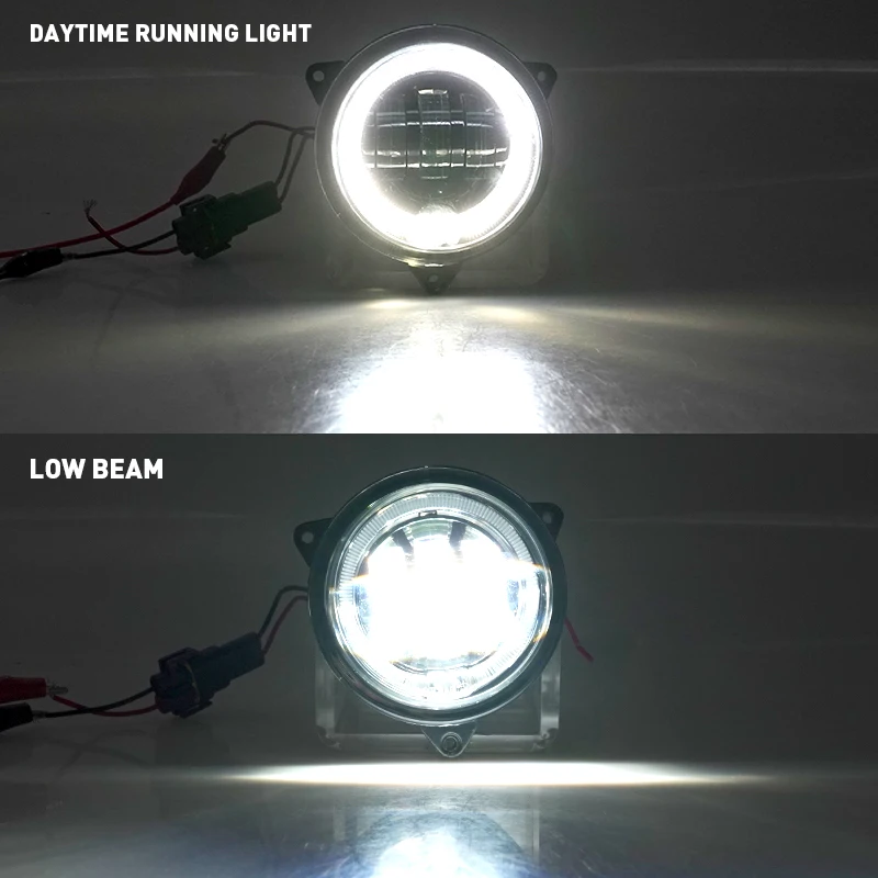 LED Low Beam Headlights With Halo Ring DRL For Can-Am Outlander 500 650 800 850 1000 XMR STD XT XT-P 2012-2022