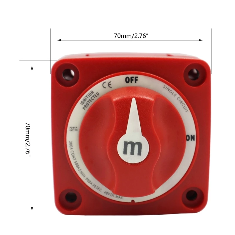 652F M-Series حماية الإشعال 12-48V 300A مفتاح بطارية دائرة واحدة بحرية