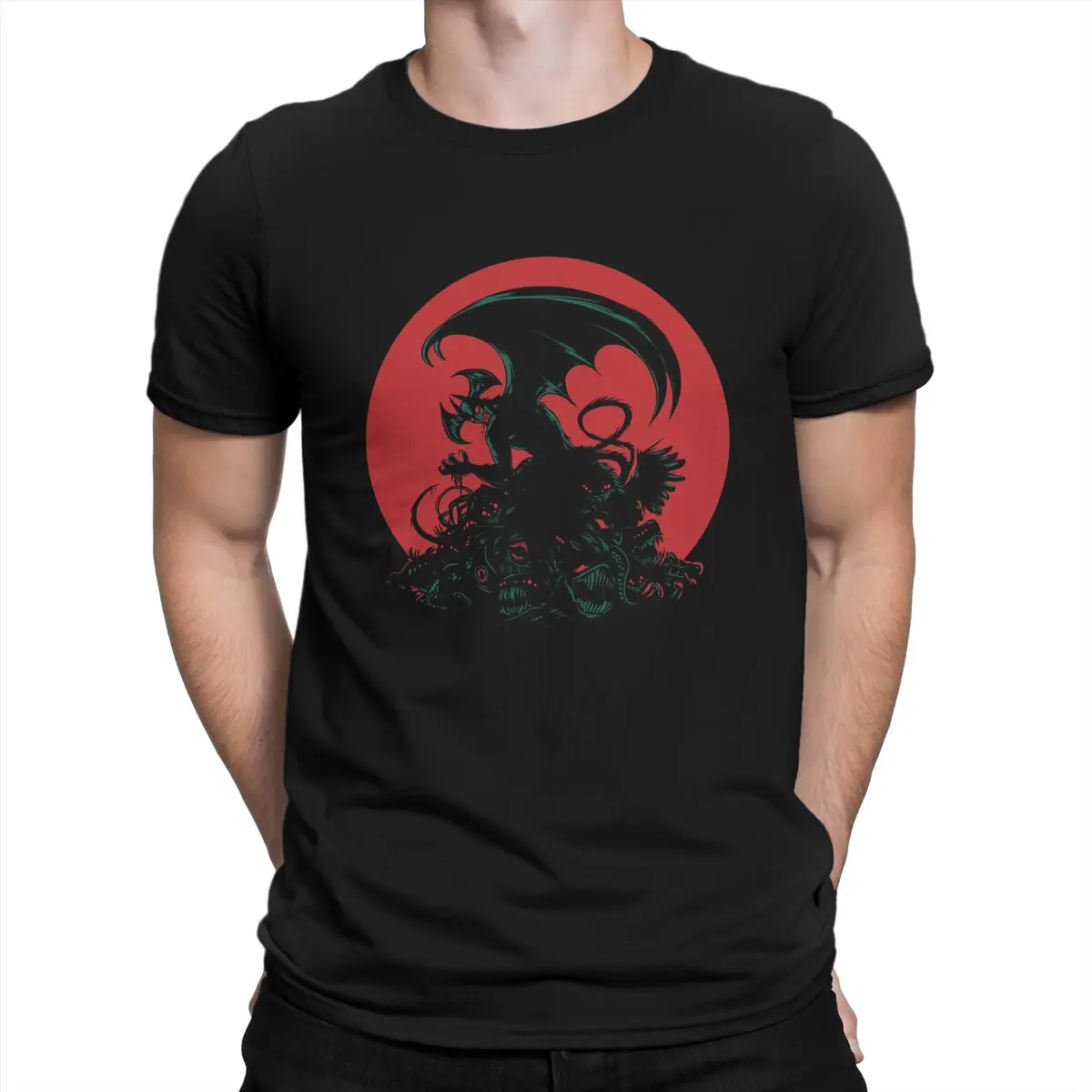 Humor Japanese Network Animation T-Shirts for Men Round Neck Cotton Devilman Crybaby Short Sleeve Printed Clothes