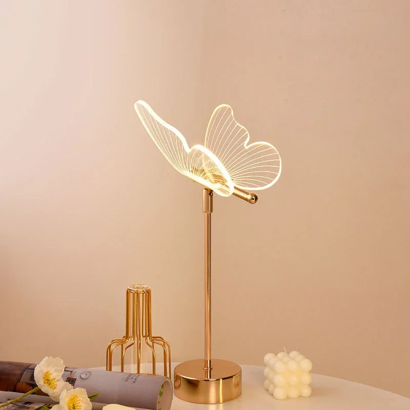 Modern Bedroom Flower Table Lamp Wind Main Bedside Cabinet Lamps Wedding Night Lighting Fixtures High Atmosphere LED Desk Light