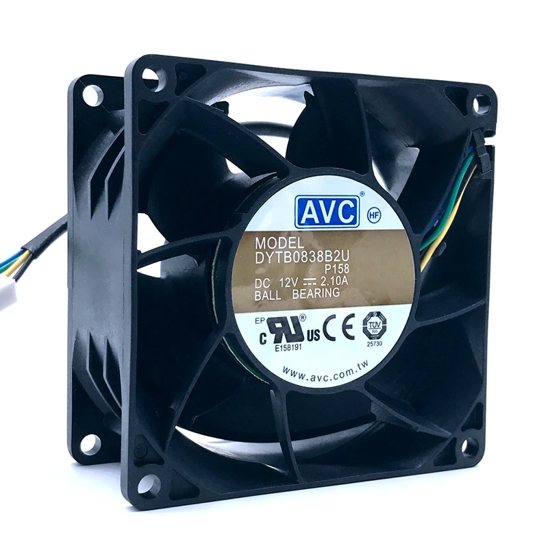 80mm powerful pwm cooling fan 12V 80X80X38 mm dual ball bearing 4-Pin PFR0812XHE DYTB0838B2U 3115RL-04W-B76