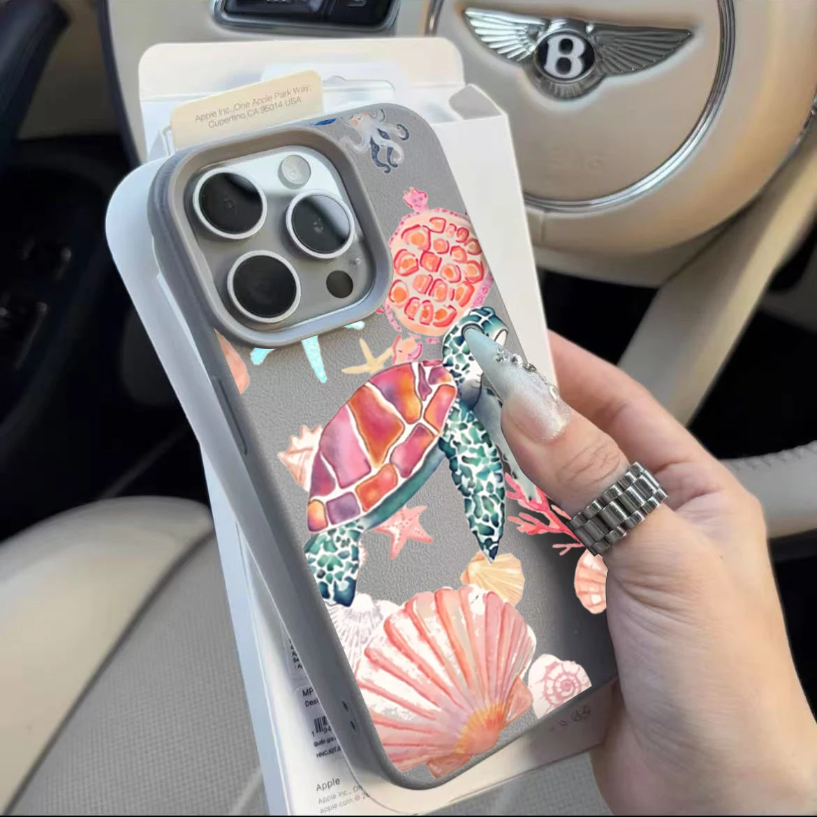 Marine Dolphins INS Collage-Stil Hüllen für iPhone 17 15 14 Pro Max Hülle iPhone 16 13 12 11 XS XR Plus Stoßfeste TPU-Schutzhülle – Detail 5